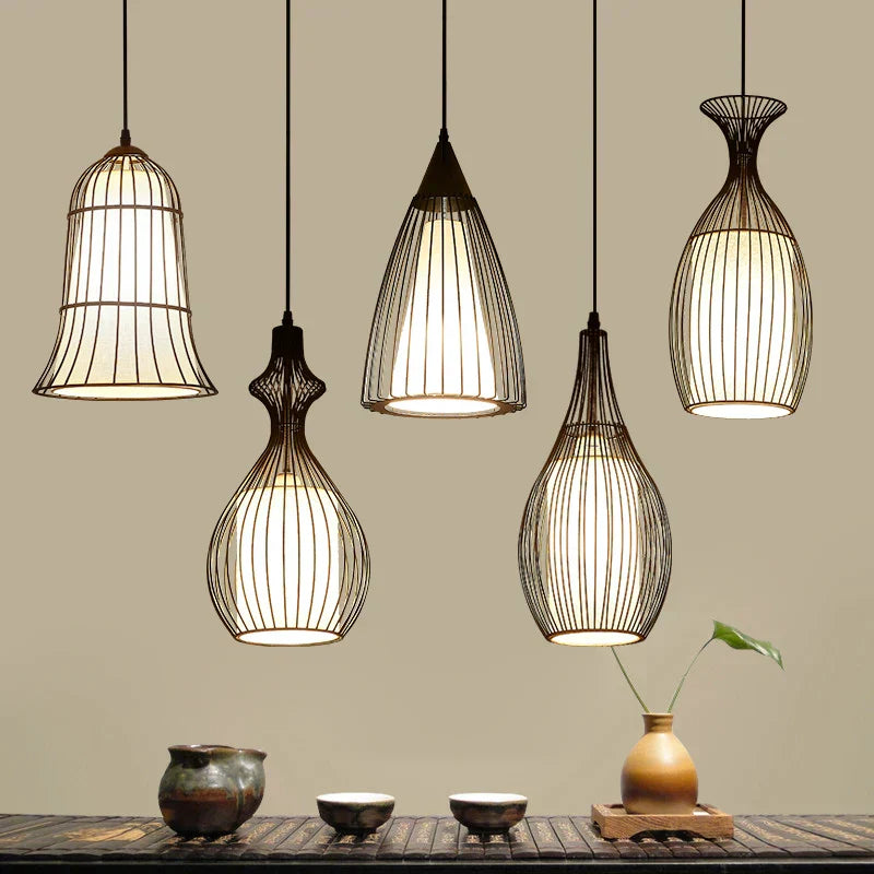 DecorBites™ Iron Cage Pendant Lights for Dining Living Room Bar Cafe Restaurant Industrial Style