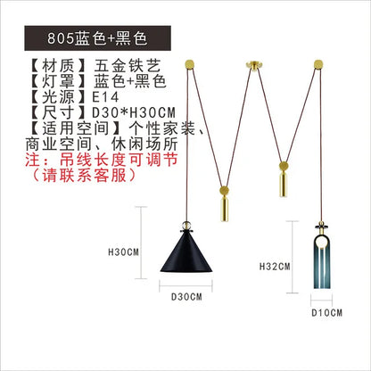 DecorBites™ Glass Chandelier: Nordic Minimalist Adjustable LED Decorative Suspension Lamps