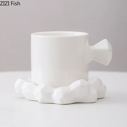 DecorBites™ Bowknot Decor Porcelain Cup & Saucer Set - Elegant Coffee Mug for Dining Table