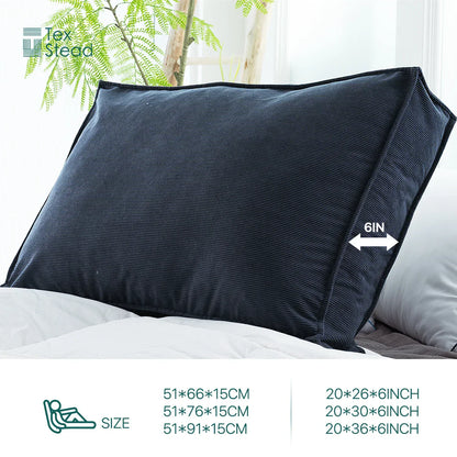 Decobites Reading Bed Rest Pillow: Large Bolster Cushion for Daybed, Headboard, Backrest