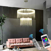 Gold Chain Tassel Chandelier