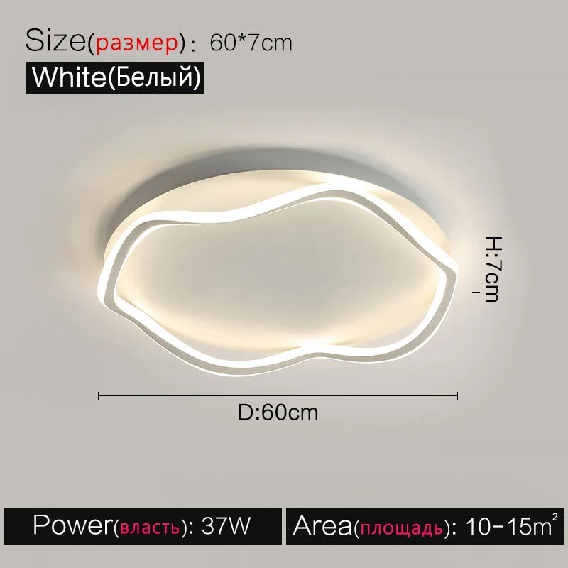 مصابيح سقف غرفة النوم DecorBites™: مصابيح LED حديثة، غرفة نوم رئيسية بسيطة، على طراز Ins