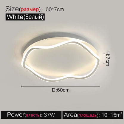 مصابيح سقف غرفة النوم DecorBites™: مصابيح LED حديثة، غرفة نوم رئيسية بسيطة، على طراز Ins