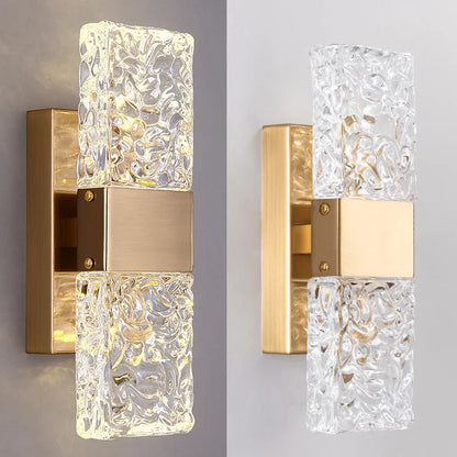 DecorBites™ Crystal LED Wall Sconces | Modern Corrugated Design for Living Room, Bedroom, Aisle