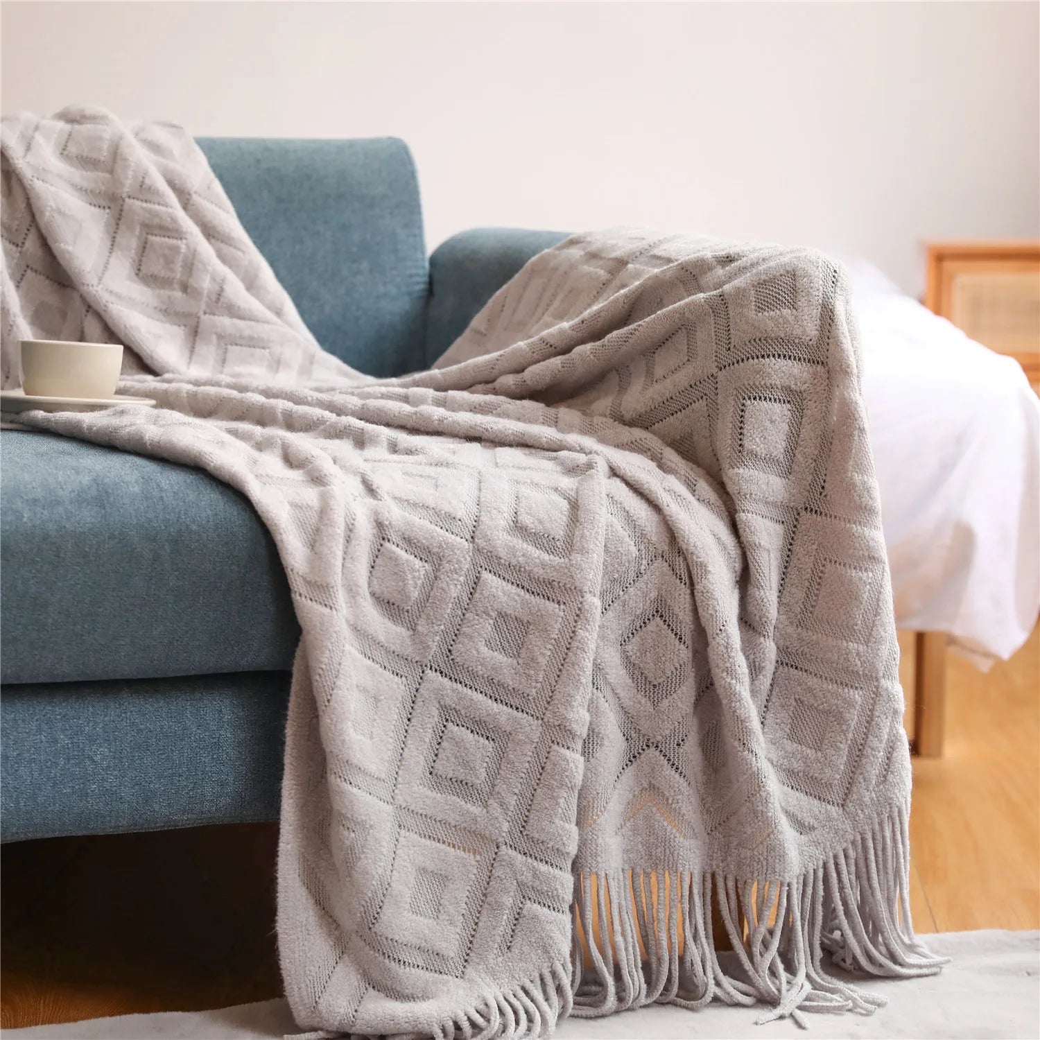 Nordic Wool Sofa Blanket