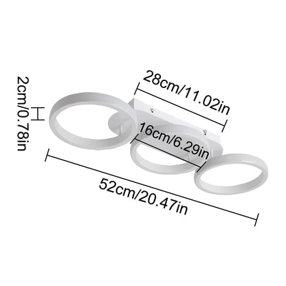 مصباح سقف LED أكريليك من DecorBites™: ثريا نورديك عصرية لغرفة المعيشة وغرفة الطعام والممر