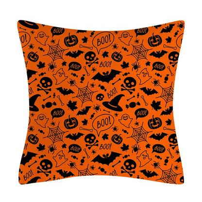 DecorBites™ Halloween Linen Cushion Cover for Living Room Decor and Sofa - Trick or Treat