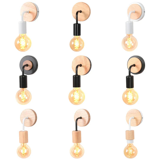 DecorBites™ Industrial LED Wall Light Retro Loft Lamps E27 Iron Lampshade Sconce