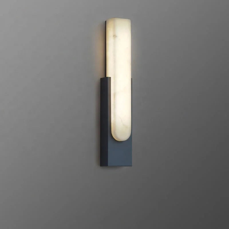 DecorBites™ Grey Marble LED Wall Sconce: Nordic Style Metal Bedside Lamp