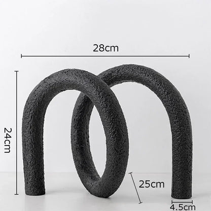 ديكور بايتس™ - منحوتة عقدة ملتوية تجريدية لجماليات ديكور الغرفة