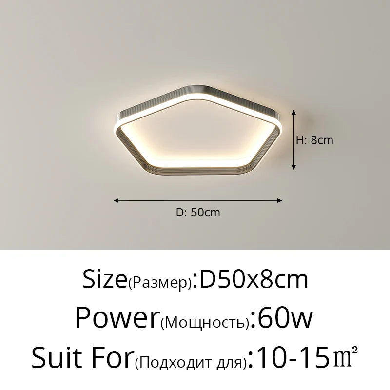 Lámpara de techo LED DecorBites™ para sala de estar, cocina, comedor y estudio. Iluminación interior moderna.