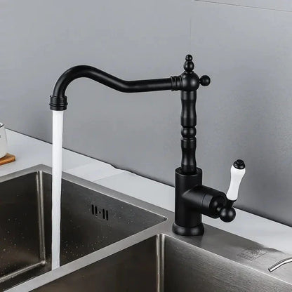 DecorBites™ Gold Black Brass Bathroom Kitchen Faucet - Sink Mixer for Hot Cold Water