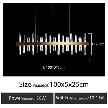 DecorBites™ K9 Crystal LED Round Chandelier for Kitchen Living Room Bedroom Decor