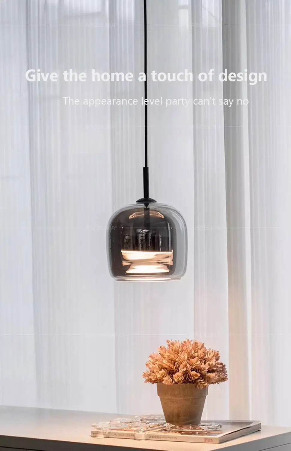 DecorBites™ Nordic Glass LED Pendant Chandelier - Modern Luxury