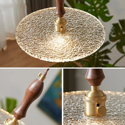 DecorBites™ Cullet Glass LED Pendant Lamp with Walnut Copper Design for Living and Dining Room