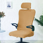 Decobites Waffle Grid Chair Cover | Solid Color Fleece Seat Case | Waterproof & Stretch_office Home Chair Protector