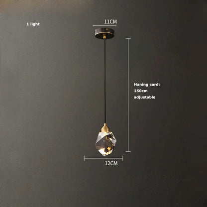 DecorBites™ Black Gold Crystal Chandelier LED Light for Luxury Home Decor