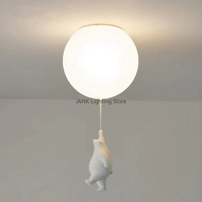 DecorBites™ Kids Cartoon Panda Polar Bear Ceiling Light Chandelier for Boys and Girls' Bedroom