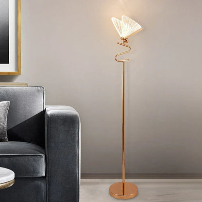 DecorBites™ Butterfly LED Floor Lamp Indoor Living Room Acrylic Standing Lighting Home Bedroom Art