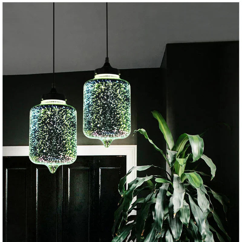 Decorbites™ Lámpara de Araña de Colgantes de Vidrio Colorido para Decoración de Fiestas y Sala de Estar
