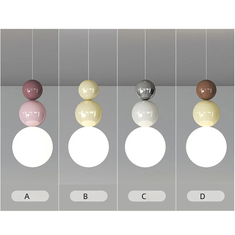 Lámpara colgante LED nórdica color crema DecorBites™: Lámpara colgante moderna para una decoración interior elegante