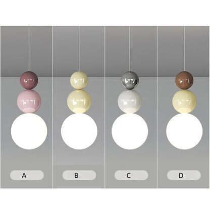 Lámpara colgante LED nórdica color crema DecorBites™: Lámpara colgante moderna para una decoración interior elegante