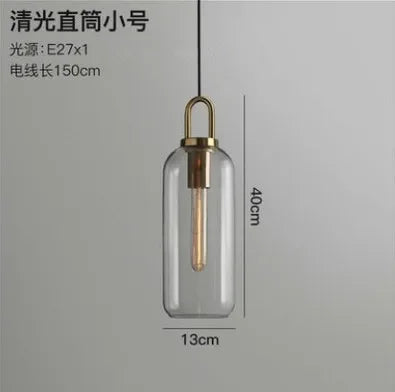 DecorBites™ Glass Ball Pendant Light Fixture for Kitchen Dining Room Bedroom Lighting