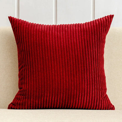 غطاء وسادة DecorBites™‎ مخطط من قماش مخملي مخملي 30-60 سم، غطاء وسادة ناعم ومريح، ديكور منزلي