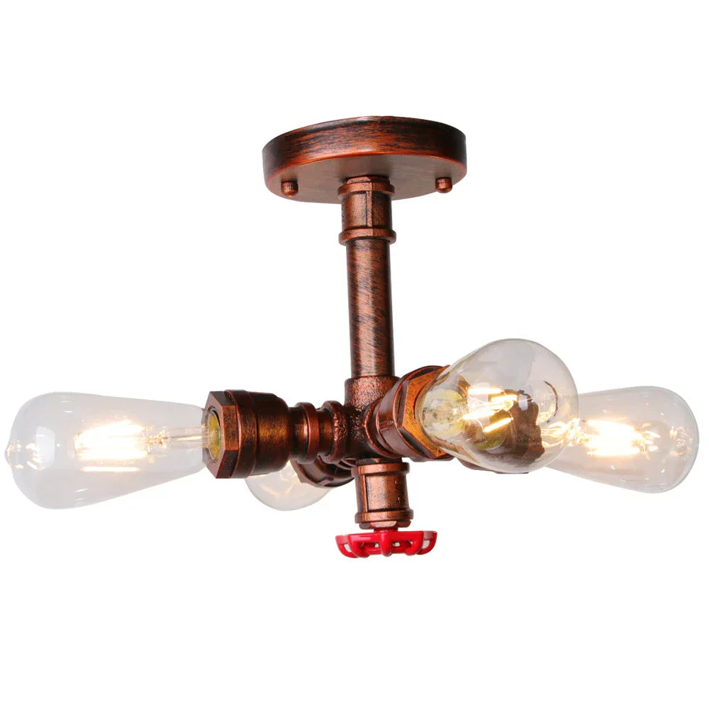 DecorBites™ Industrial Water Pipe Ceiling Light Fixture for Living Room and Restaurant Decor