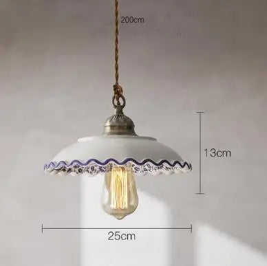 مصباح معلق زجاجي أزرق من DecorBites™ لغرفة النوم وغرفة الطعام وغرفة المعيشة