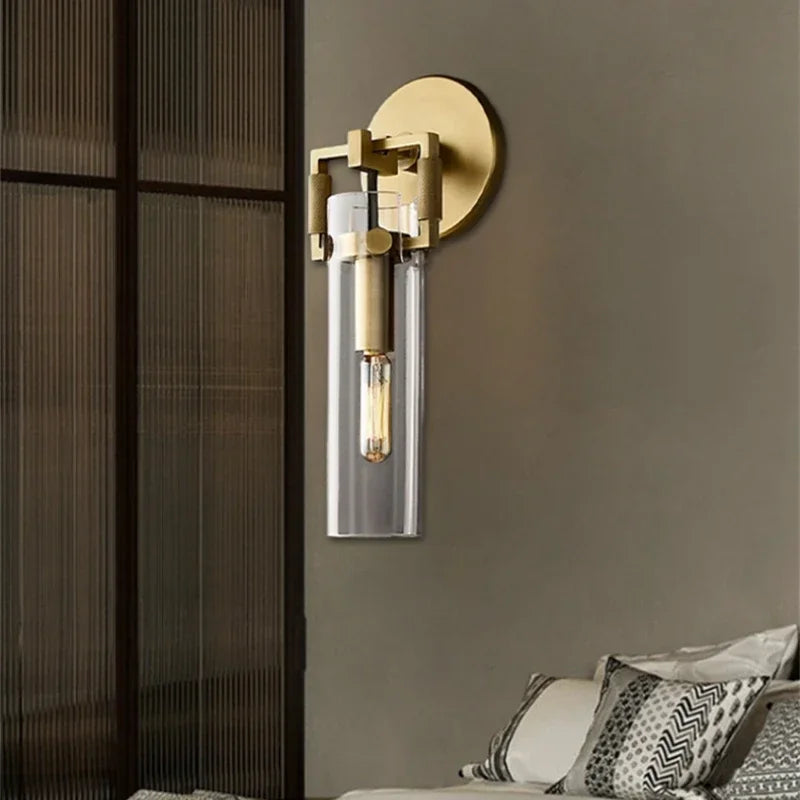 DecorBites™ Glass Wall Lamp Industrial Style Retro Sconce for Bedroom Study Loft Dining Room