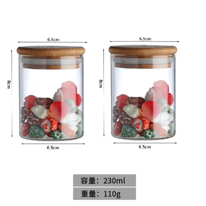 DecorBites™ Glass Food Storage Jar with Lid for Kitchen Organization