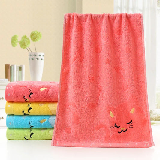 DecorBites™ Kids Cute Kittens Bamboo Fiber Towel - Soft, Strong, High Quality