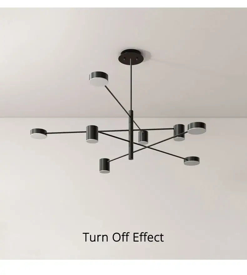 DecorBites™ Modern Black Chandelier: Nordic Style Home Lighting