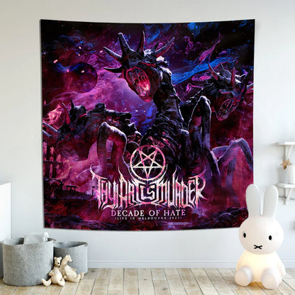 Decobites Thy Art Is Murder Band Flag Tapestry | Death Metal Music Decor