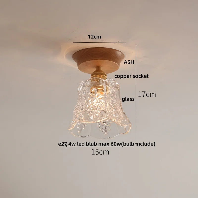 DecorBites™ Clear Glass LED Ceiling Lamp Copper Socket Modern Nordic Style Lighting