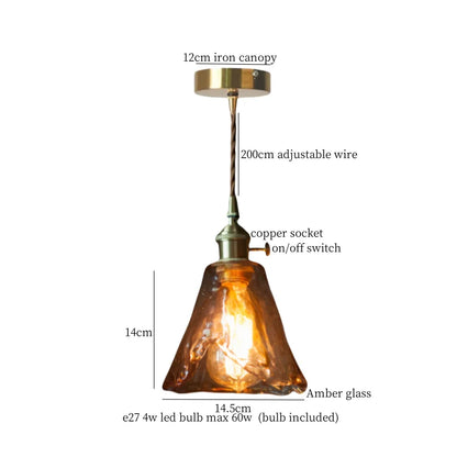 DecorBites™ Clear Glass LED Pendant Light for Bedside Living Dining Decor