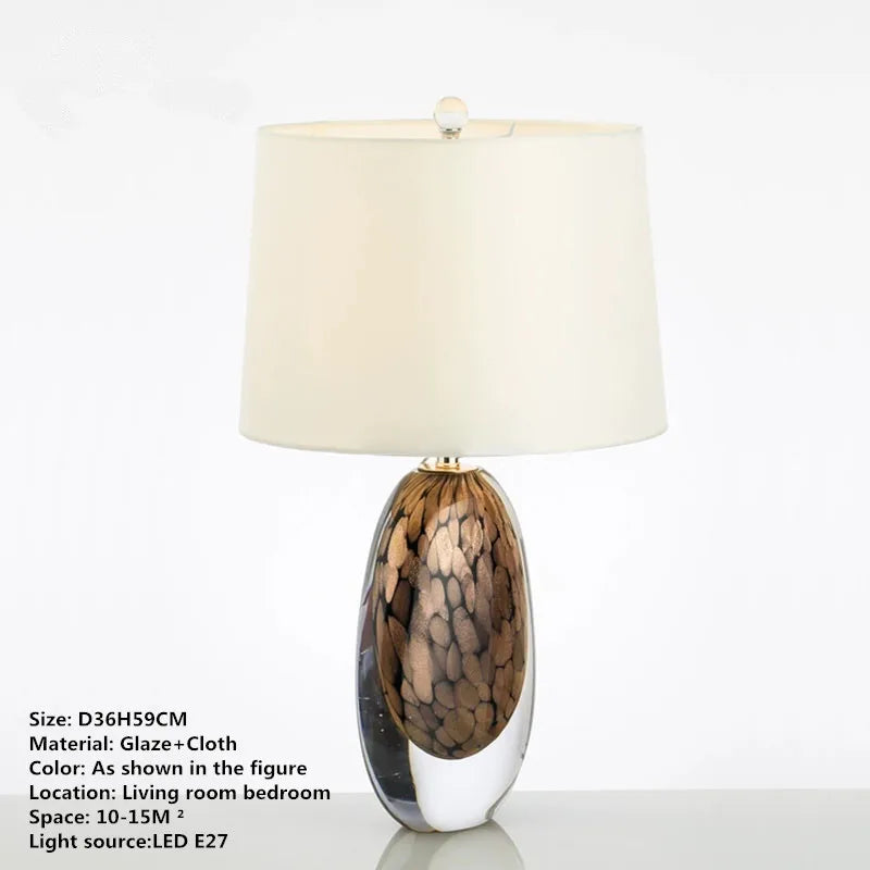 Lámpara de Mesa Glaze™ Decorbites: Luz de Escritorio LED de Arte Moderno para Hogar y Hotel