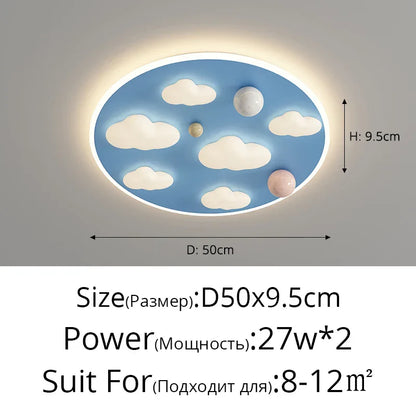 DecorBites™ Cloud Shape Ceiling Lights Pink Blue 50CM - Indoor Decorative Ceiling Lamps