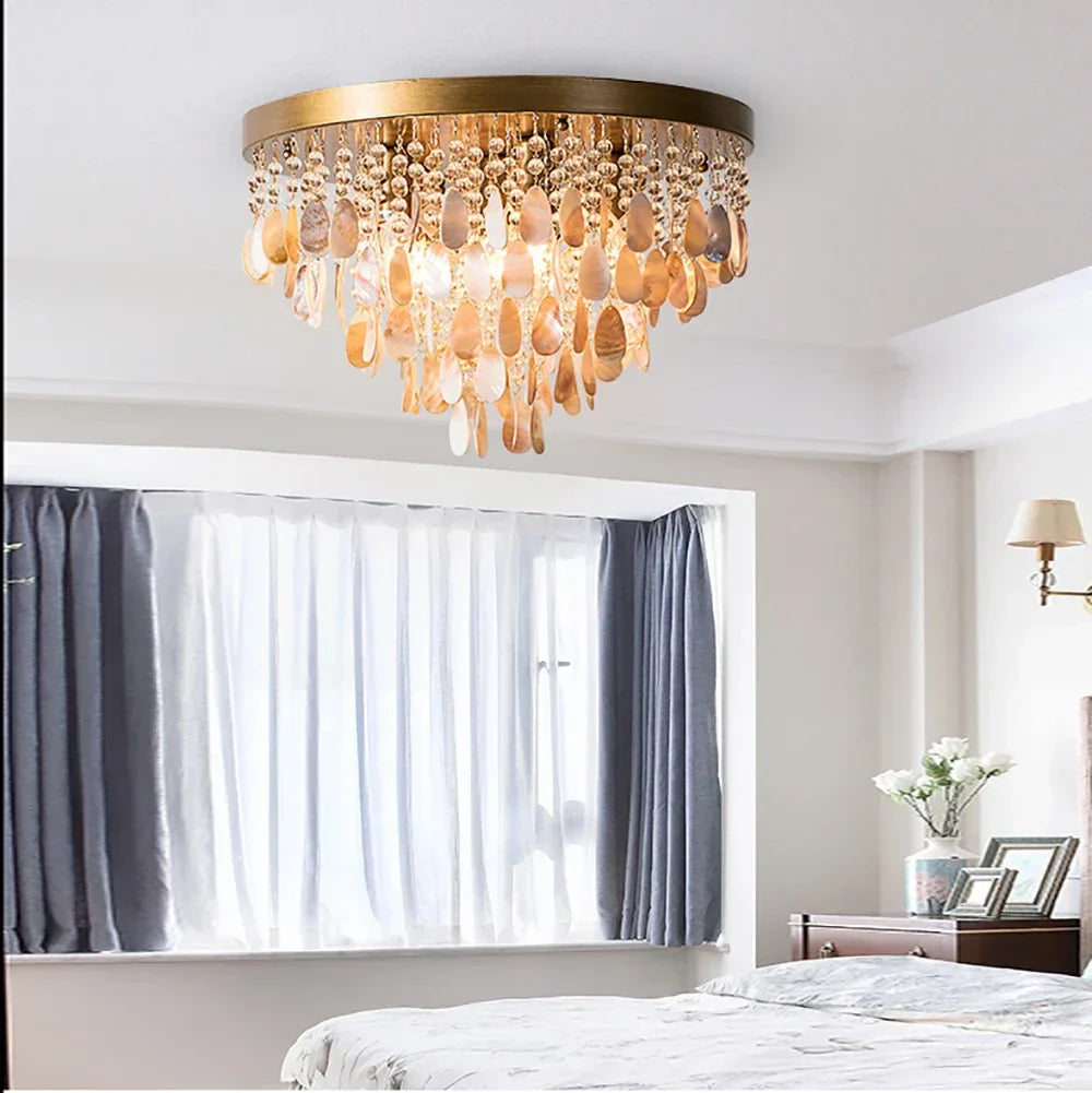 DecorBites™ Crystal LED Ceiling Lamps: Modern Chandeliers for Home Decor & Elegant Lighting