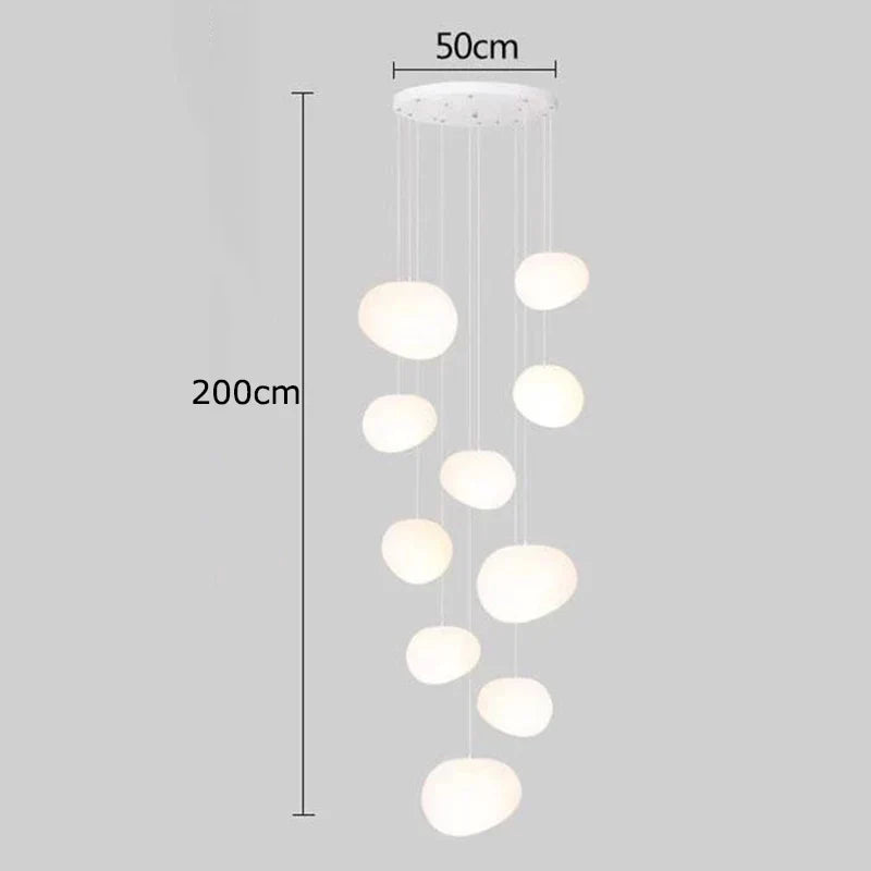 DecorBites™ Crystal Chandelier Stair Pendant Lamp Living Room Interior Lighting