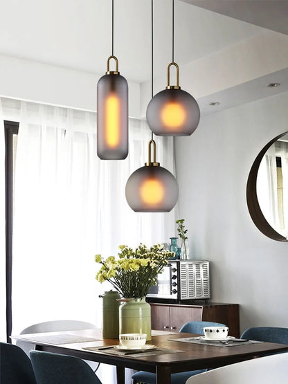 DecorBites™ Glass Staircase Chandelier: Luxury LED Large Chandelier for Living & Dining Room