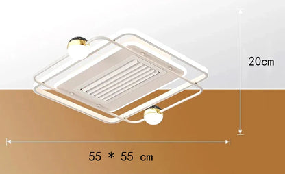 DecorBites™ Kids Bedroom Ceiling Fan with Remote Control and Modern LED Light