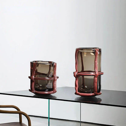 DecorBites™ Clear Glass Cross Flower Vase - Home Decor & Terrarium Display