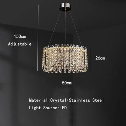 DecorBites™ Crystal Pendant Ceiling Lamp LED Luxury Hanging Light