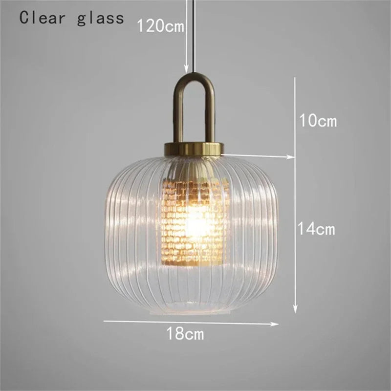 DecorBites™ Glass Stripe LED Pendant Lights for Stylish Indoor Home Decor