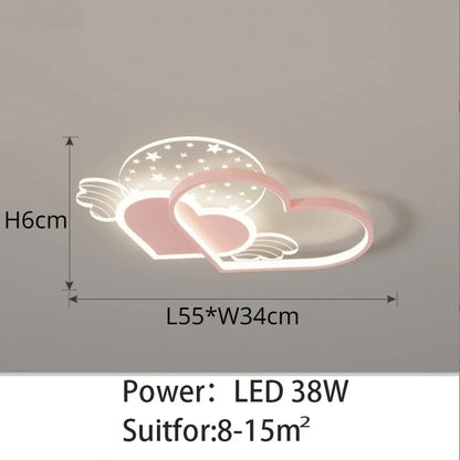 DecorBites™ Children's Love LED Chandelier: Kids Room Bedroom Lighting Fixture