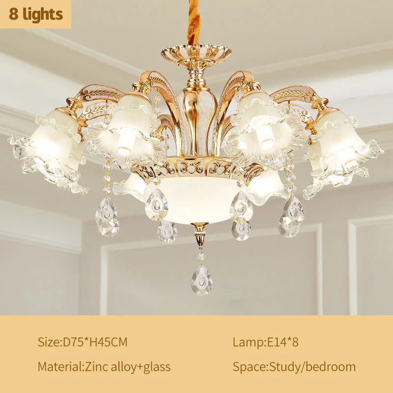 DecorBites™ Crystal Ceiling Chandelier: Nordic Modern Luxury for Living Room, Hotel, Lobby.