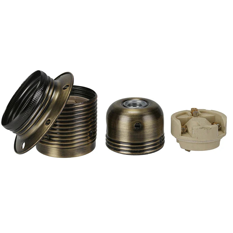 DecorBites™ Industrial Metal Lamp Base Holder E26 E27 Light Sockets for Pendant Shade