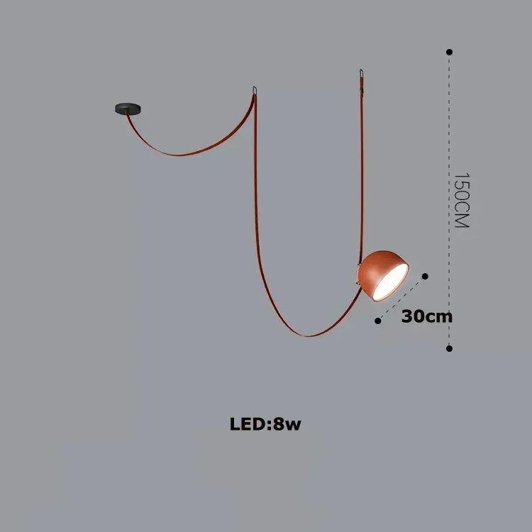 مصباح معلق من DecorBites™ Art Deco Cross Belt باللون الأسود والبرتقالي اللامع لغرفة المعيشة